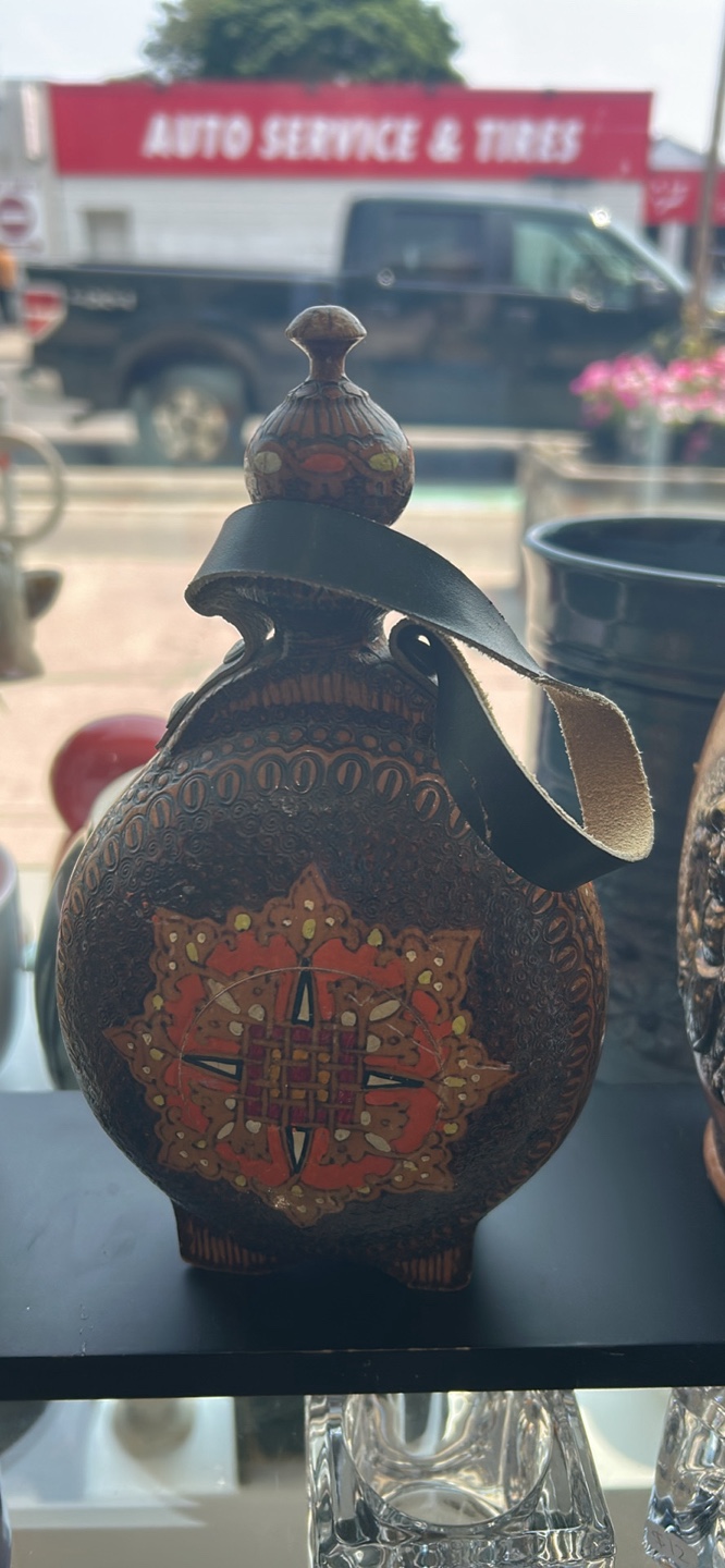 Vintage Decorated Flask
