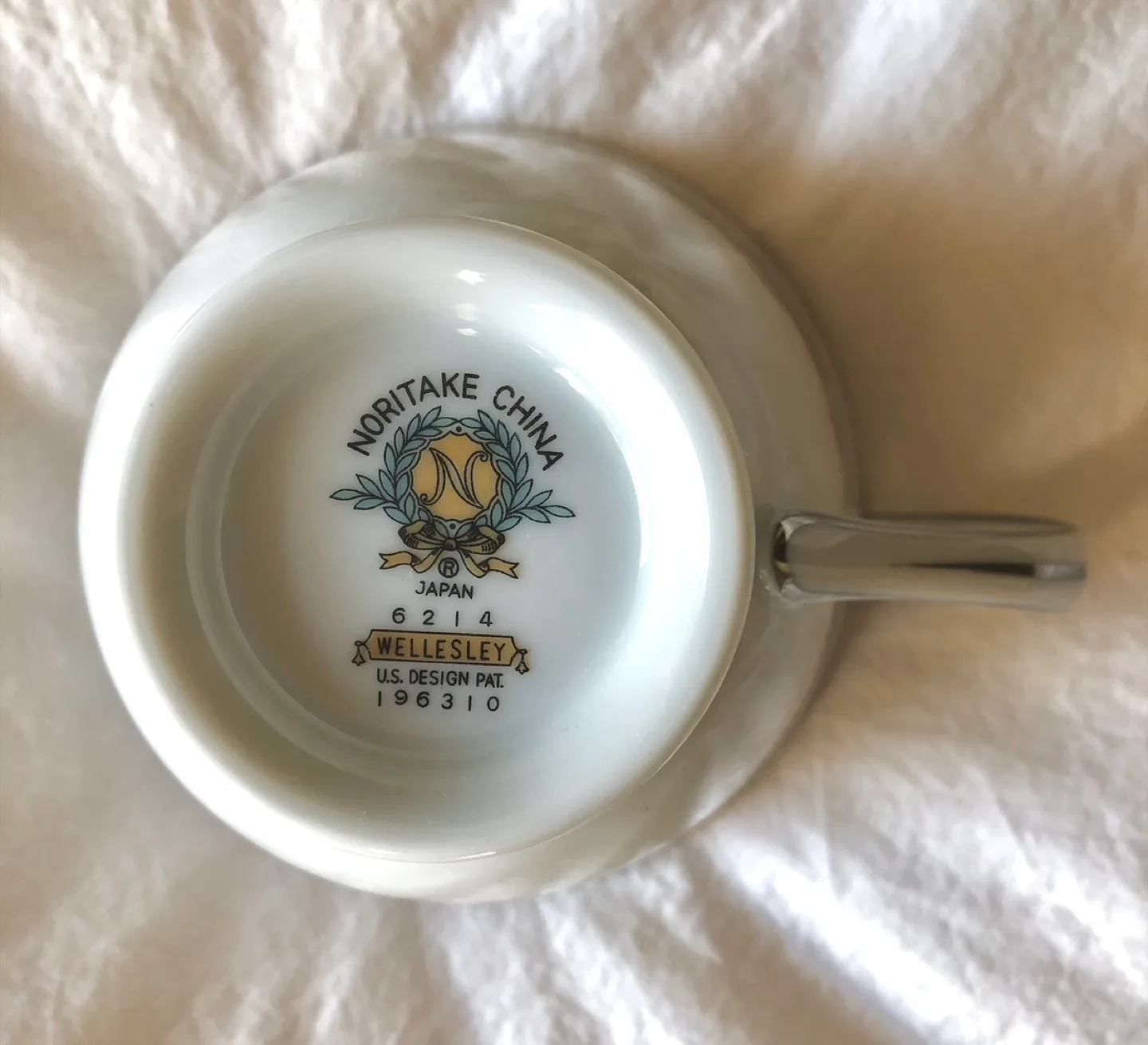 NEW NORITAKE FOOTED CUP & SAUCER - WELLESLEY image indicator(8)