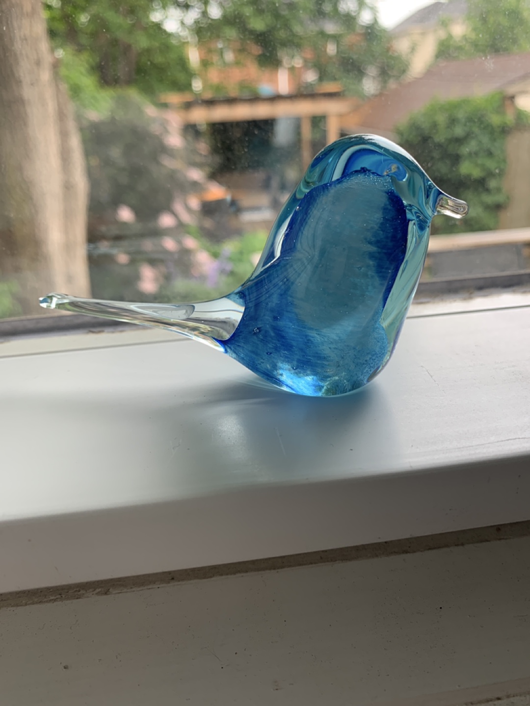 Blue Glass Bird Ornament - photo 2