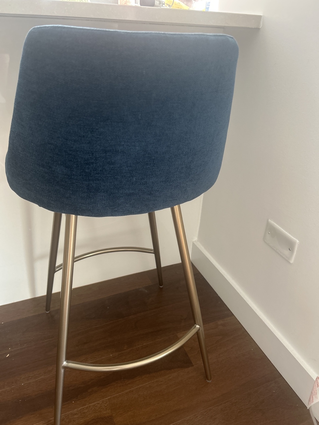 Set of Two Blue Bar Stools - photo 2