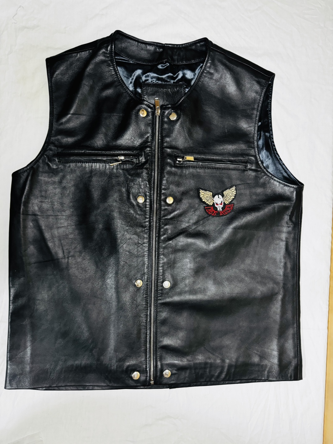 Black/ Brown Leather Vest L/XL - photo 2
