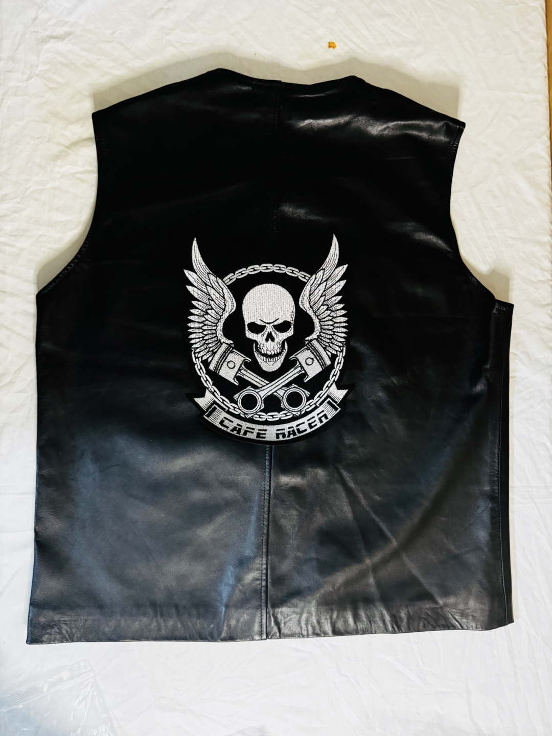 Black/ Brown Leather Vest L/XL