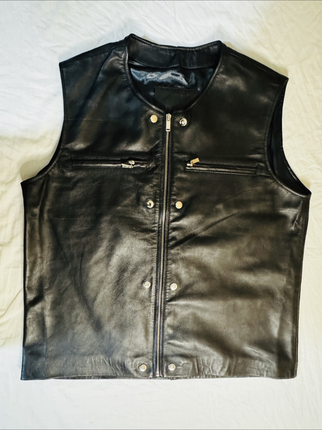 Black/ Brown Leather Vest L/XL - photo 4