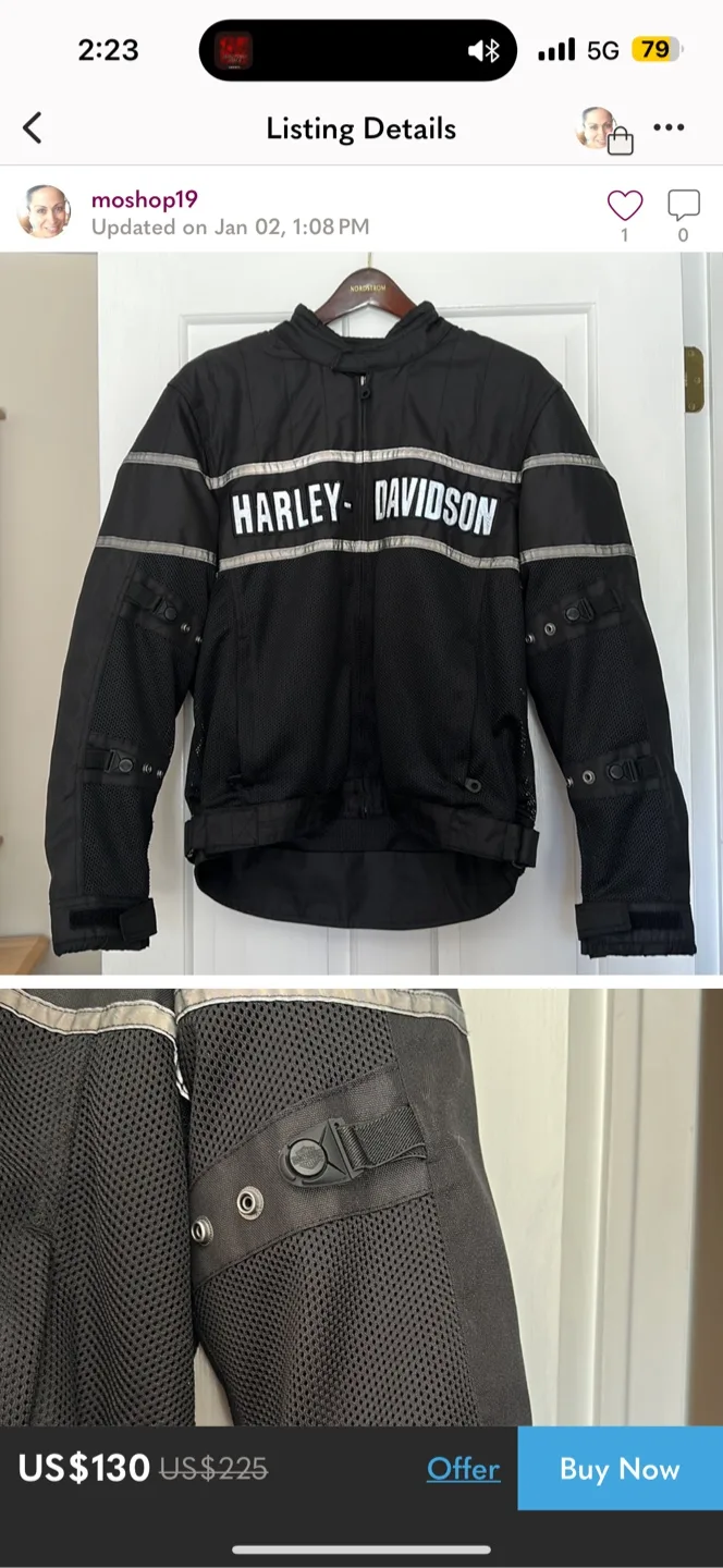 Harley-Davidson Motorcycle Jacket XL thumbnail