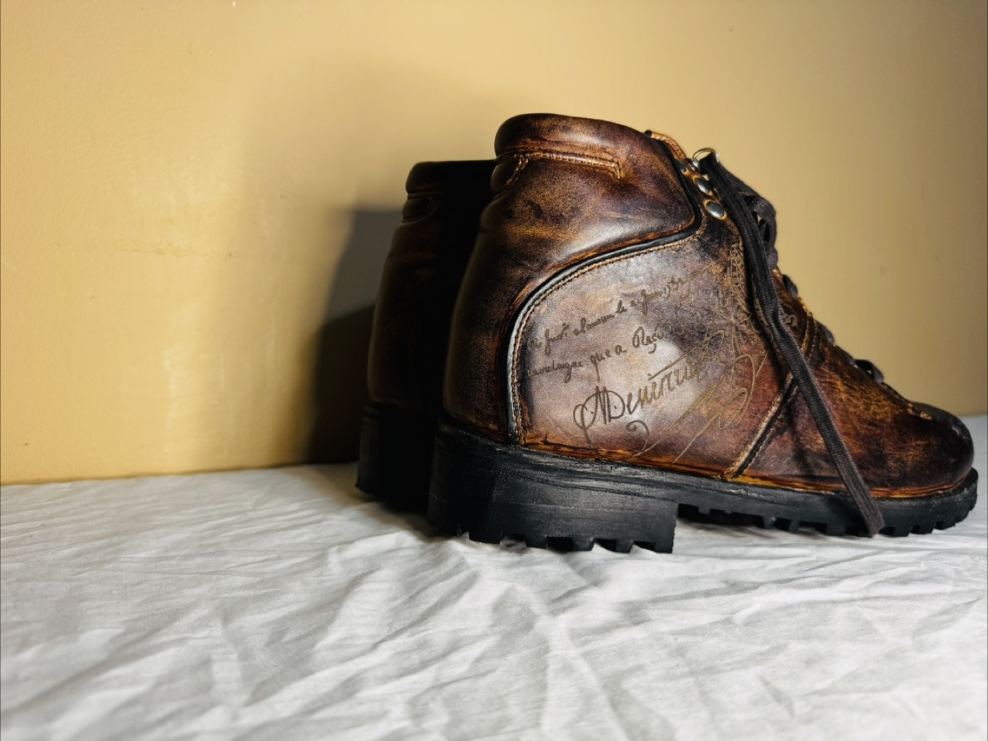 Custom Italian Leather Boots US10