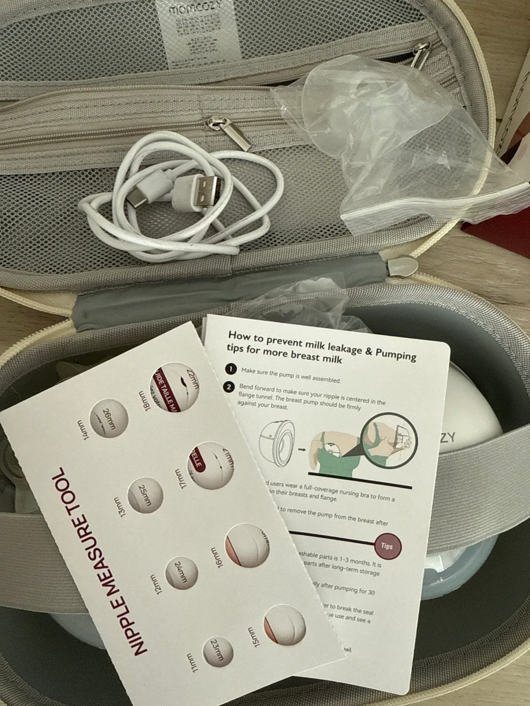 Momcozy M5 Wearable Breast Pump Set image indicator(5)