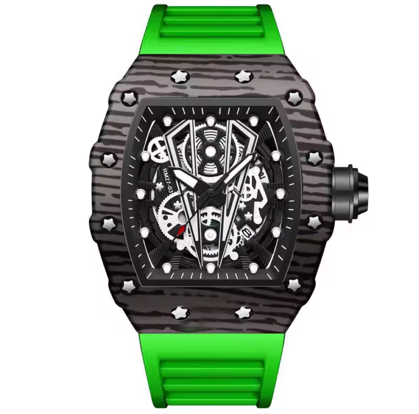 Luxury Timepiece with Green Strap