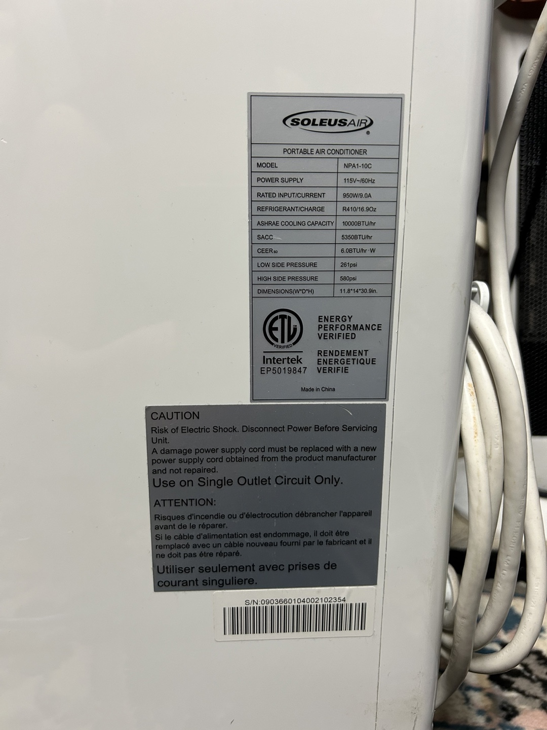 Soleus Air Portable Air Conditioner - photo 4