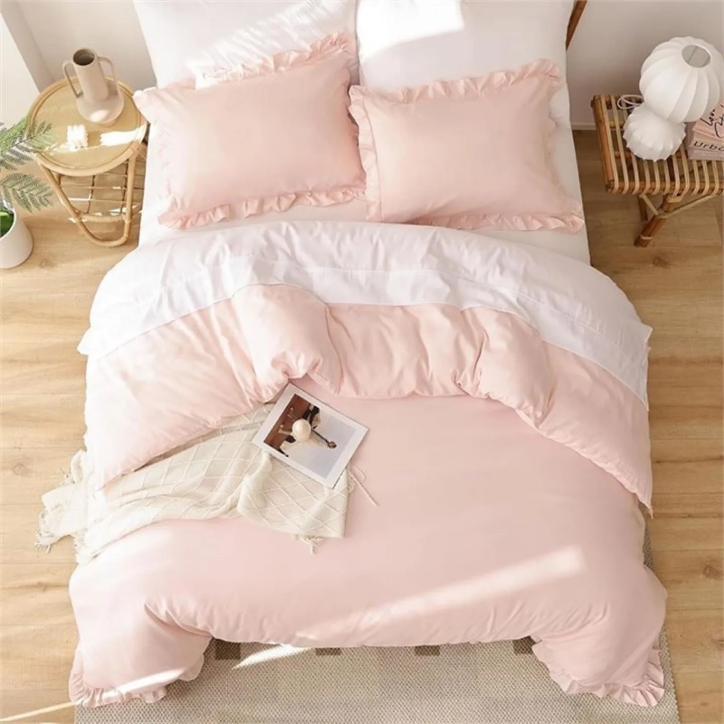 Pink Yikush 3pc Comforter Sets, Full Size image indicator(2)