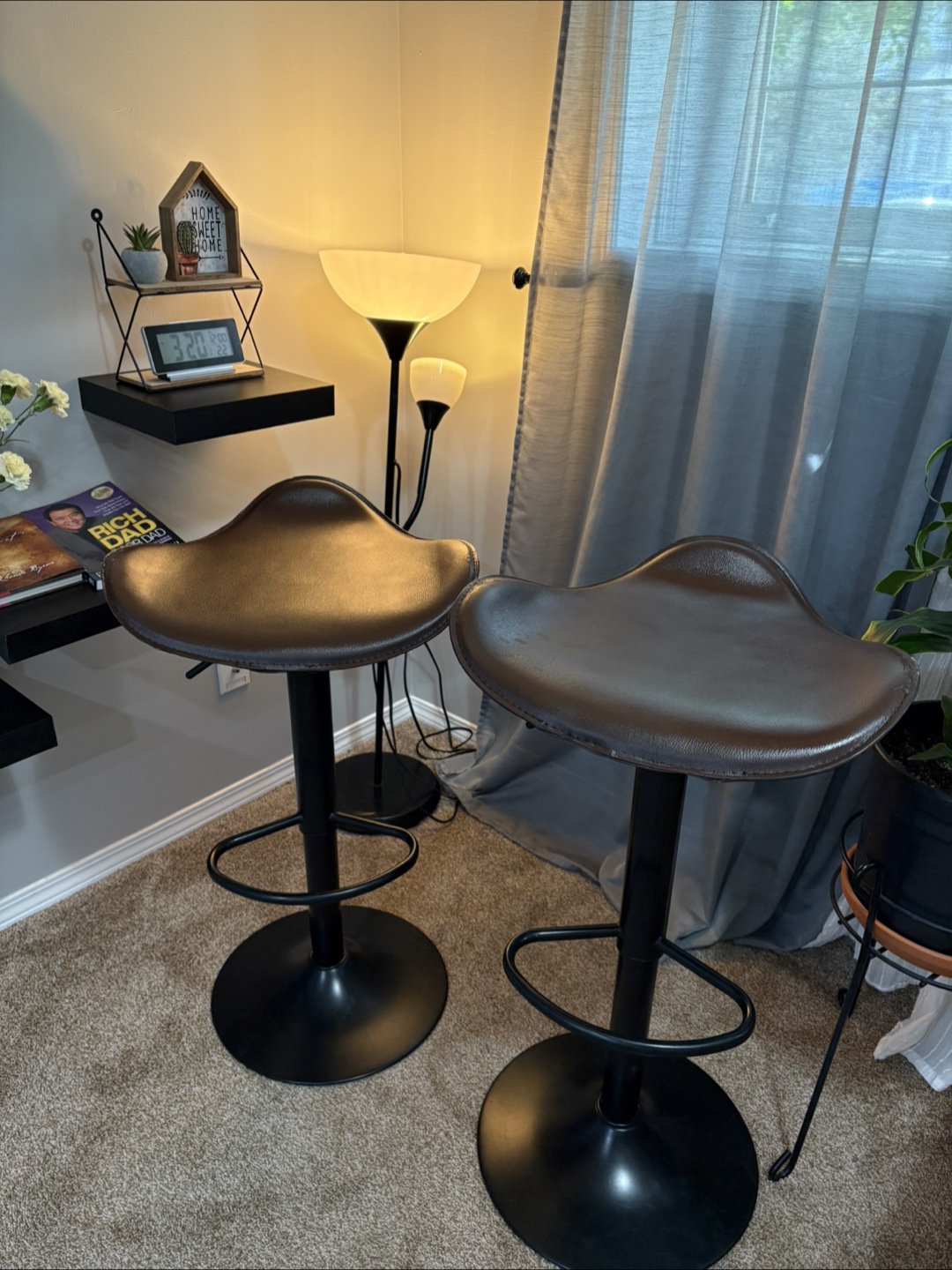Set of Adjustable Bar Stools