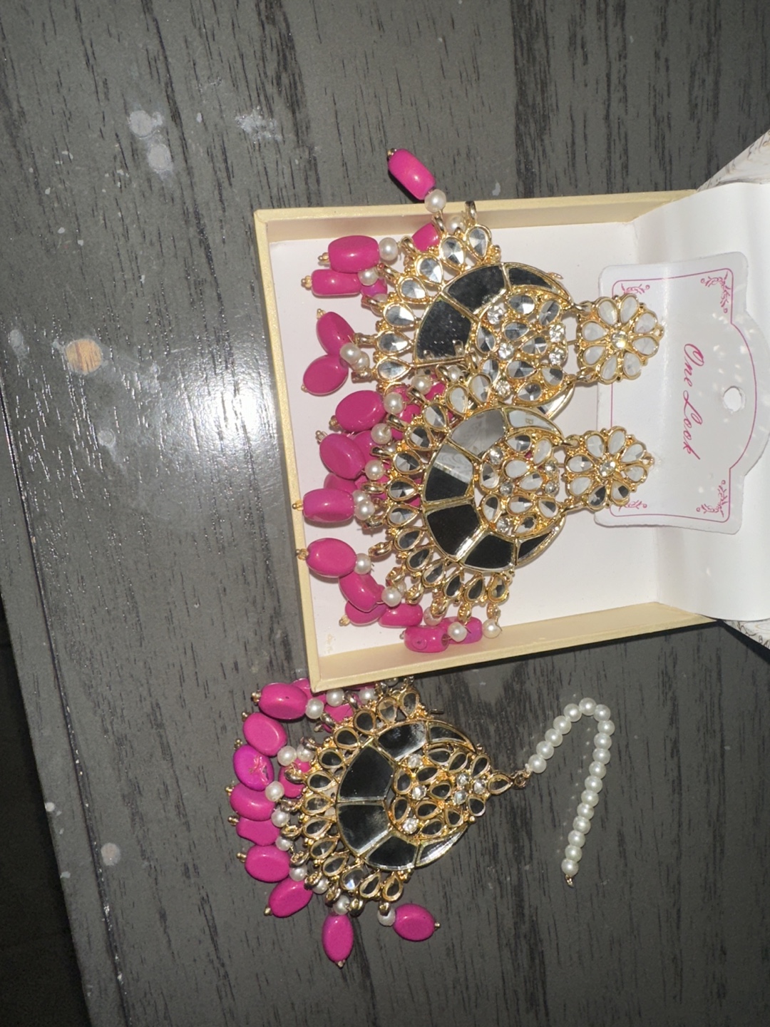 Pink and Gold Earrings🥕