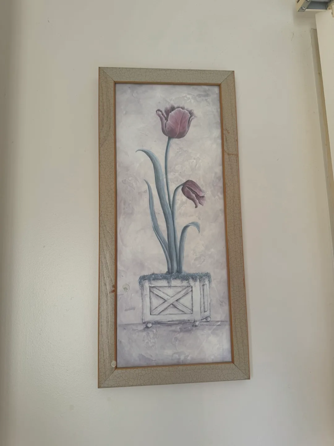 Two Framed vintage hand drawn Flower Art thumbnail