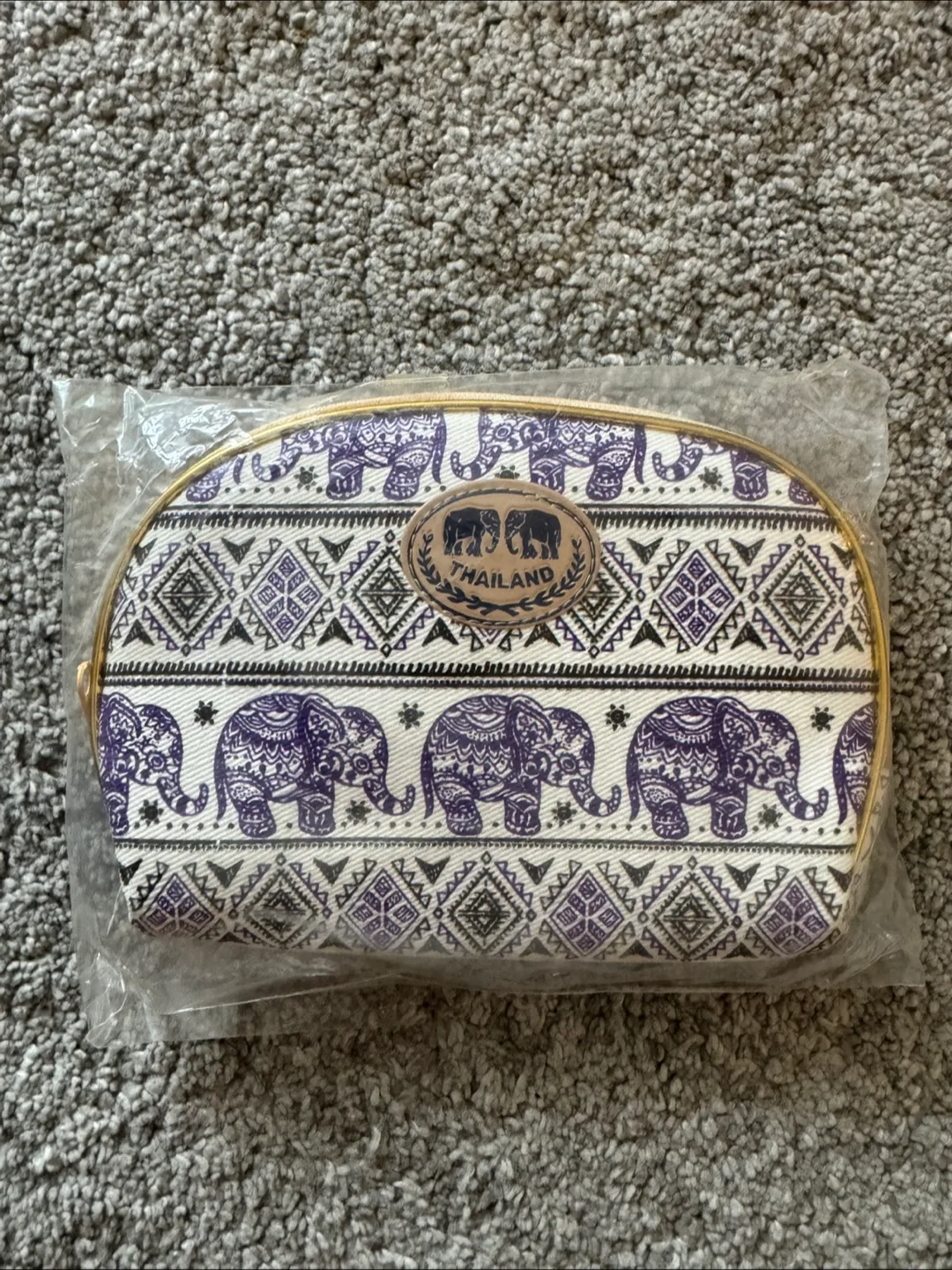 Elephant Print Cosmetic Bag thumbnail