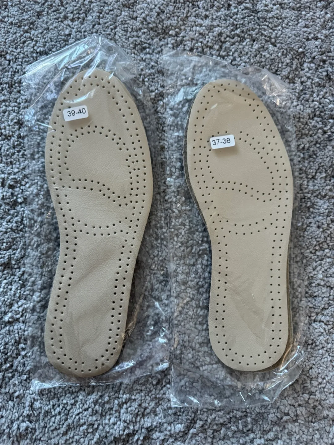 Leather New Shoe Insoles, Sizes 37-38 and 39-40 thumbnail