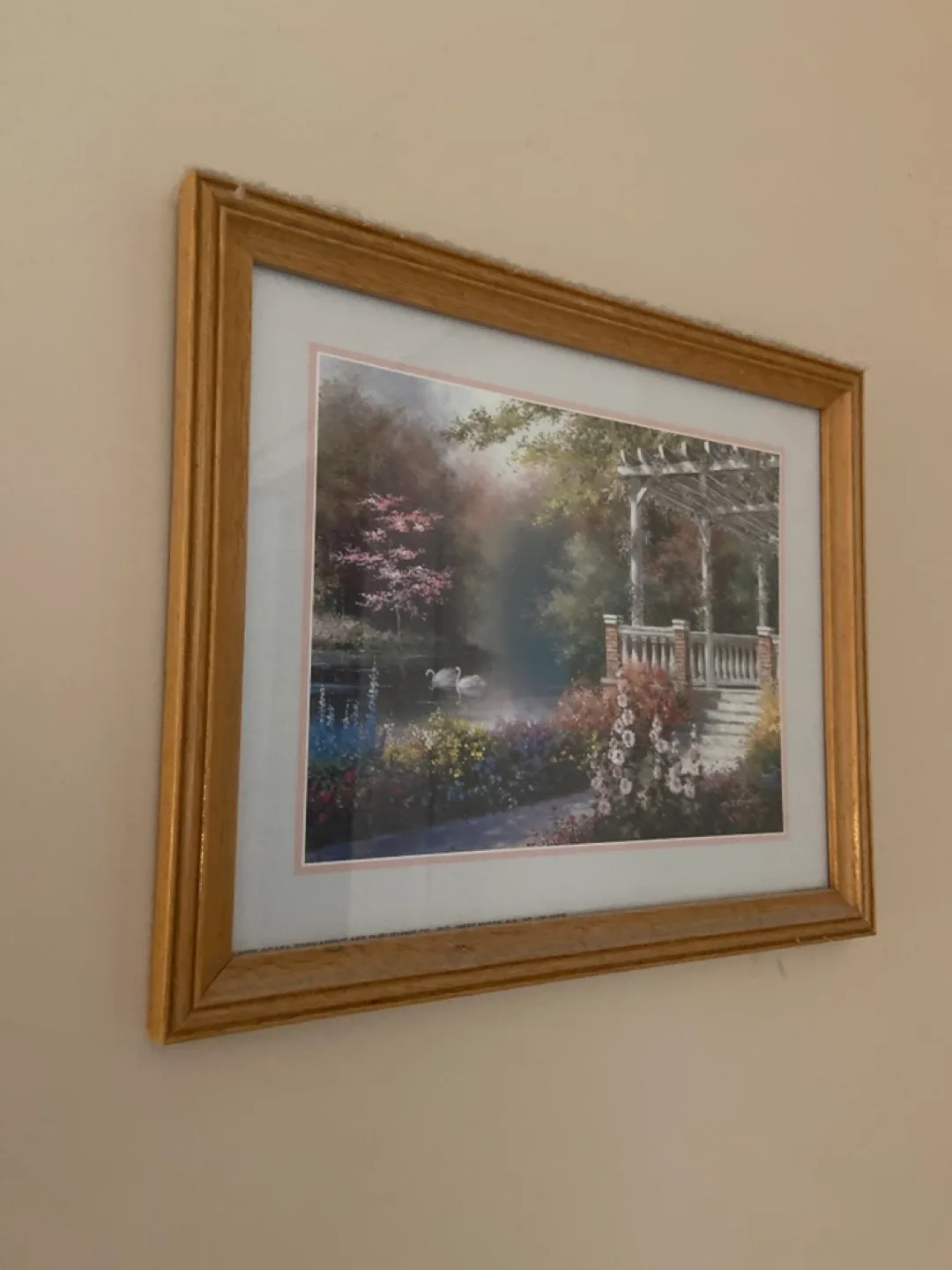 Framed Artwork - Swans in a Garden thumbnail