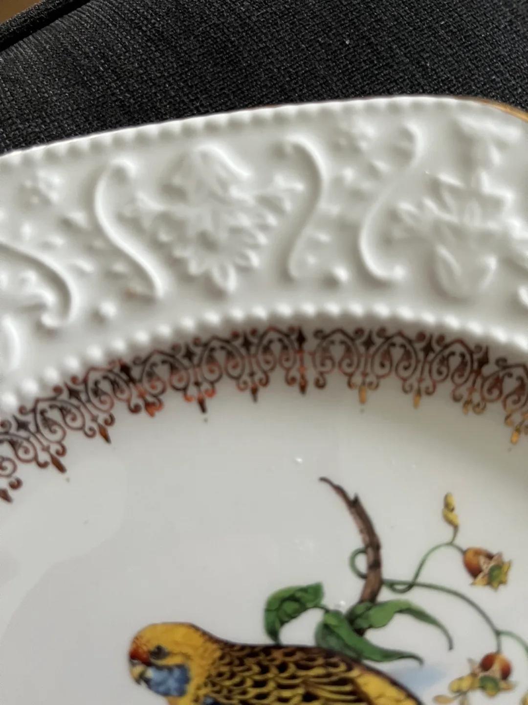 Vintage Parakeet Plate by Wood & Sons image indicator(4)