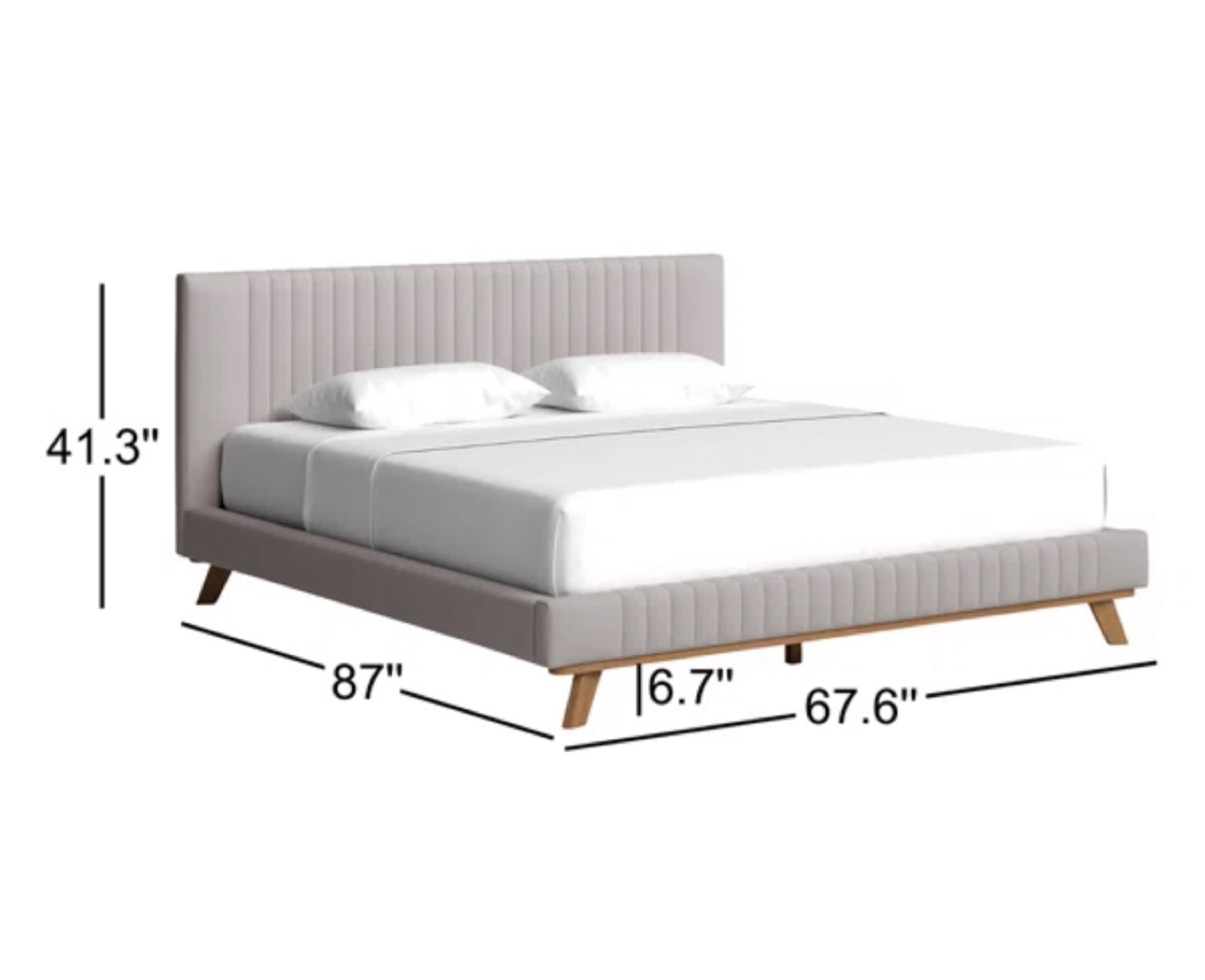 Modern Queen Bed with mattress original price over $1500 - photo 3