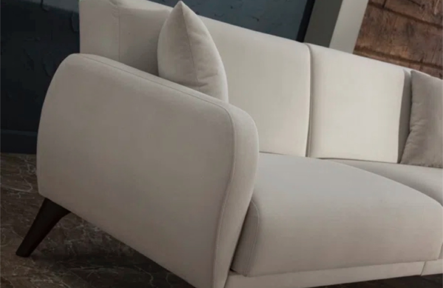 Cream-colored Modern Sofa - photo 3
