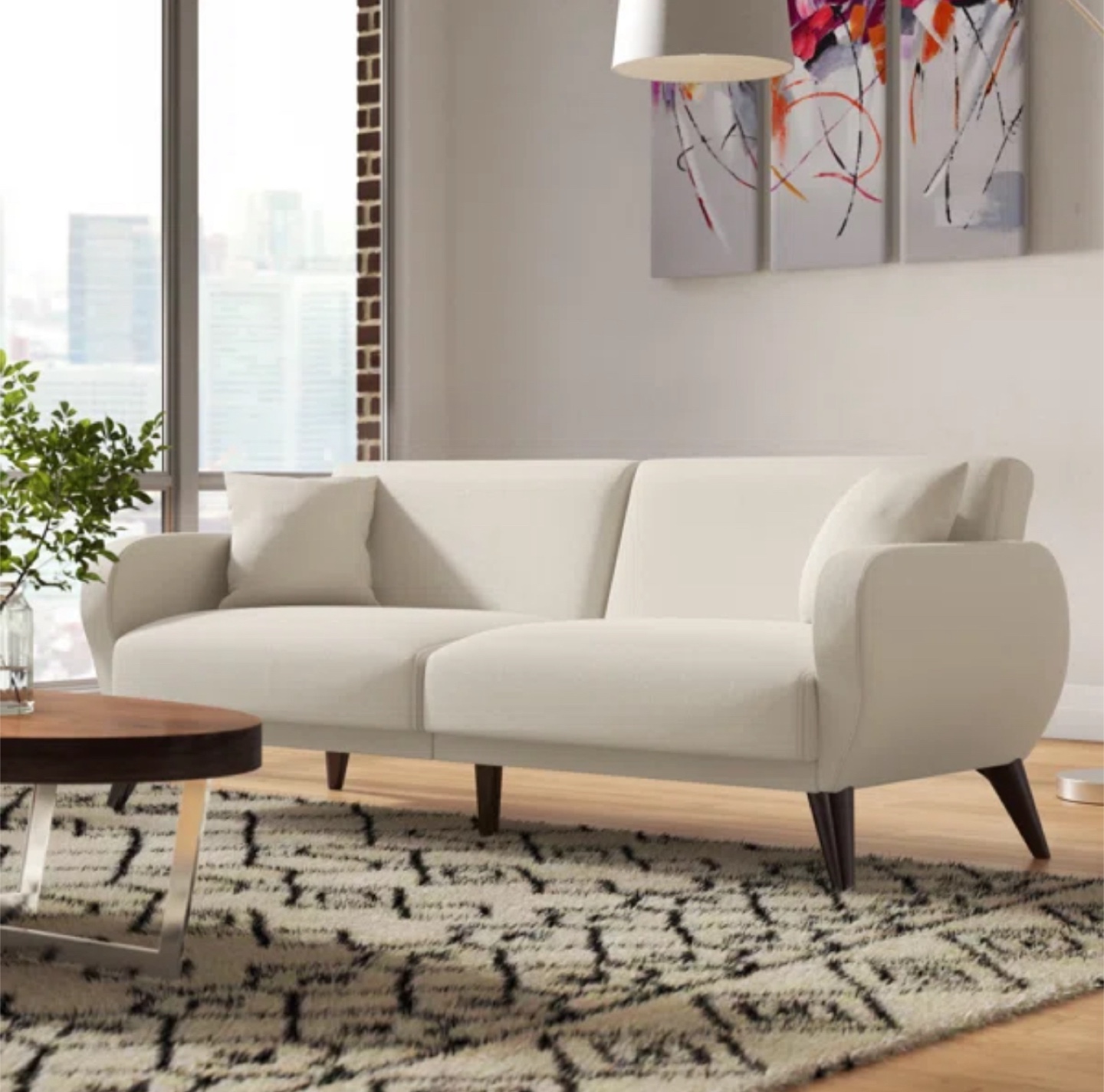 Cream-colored Modern Sofa