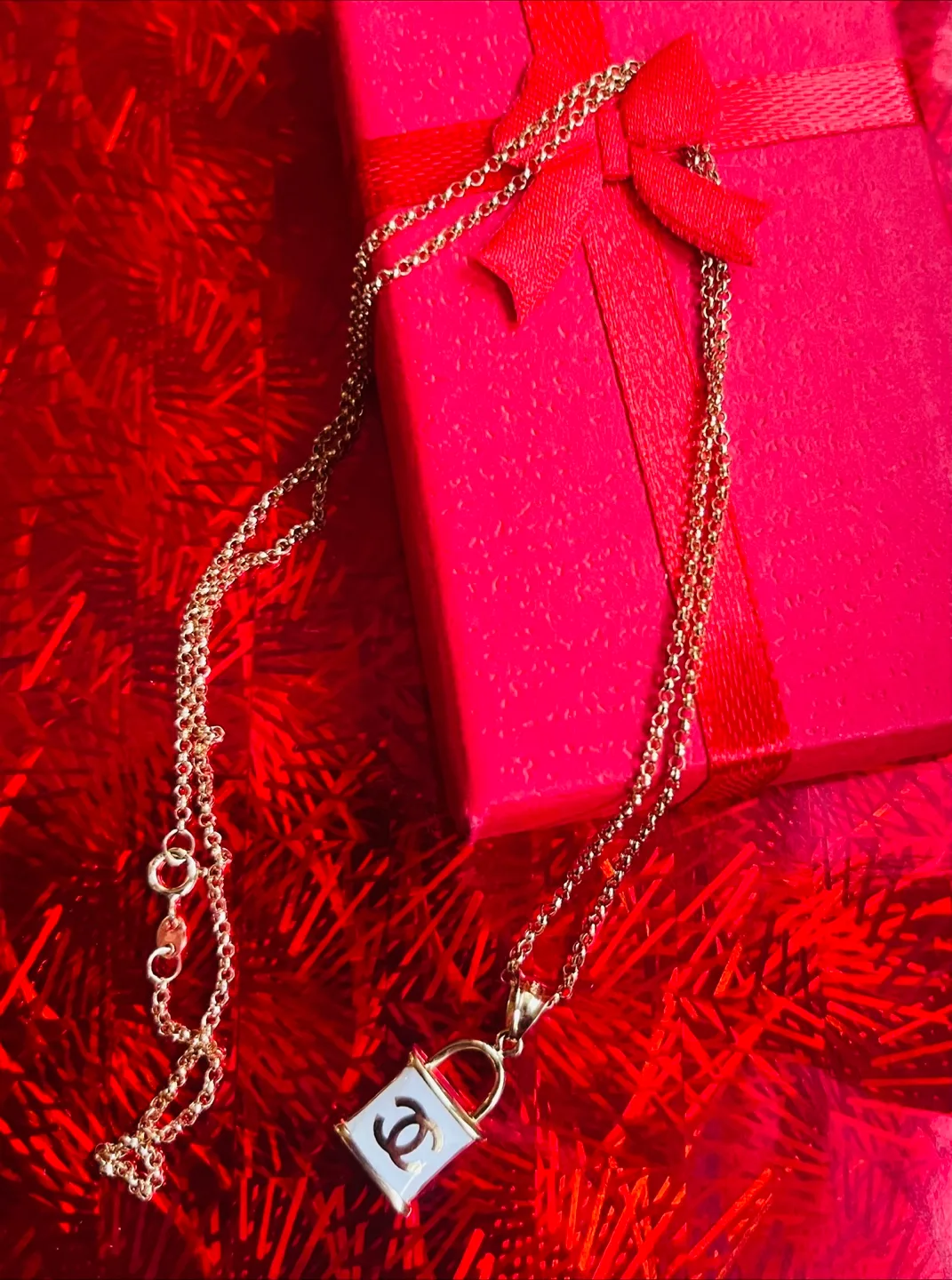 18k Chanel Lock Necklace thumbnail
