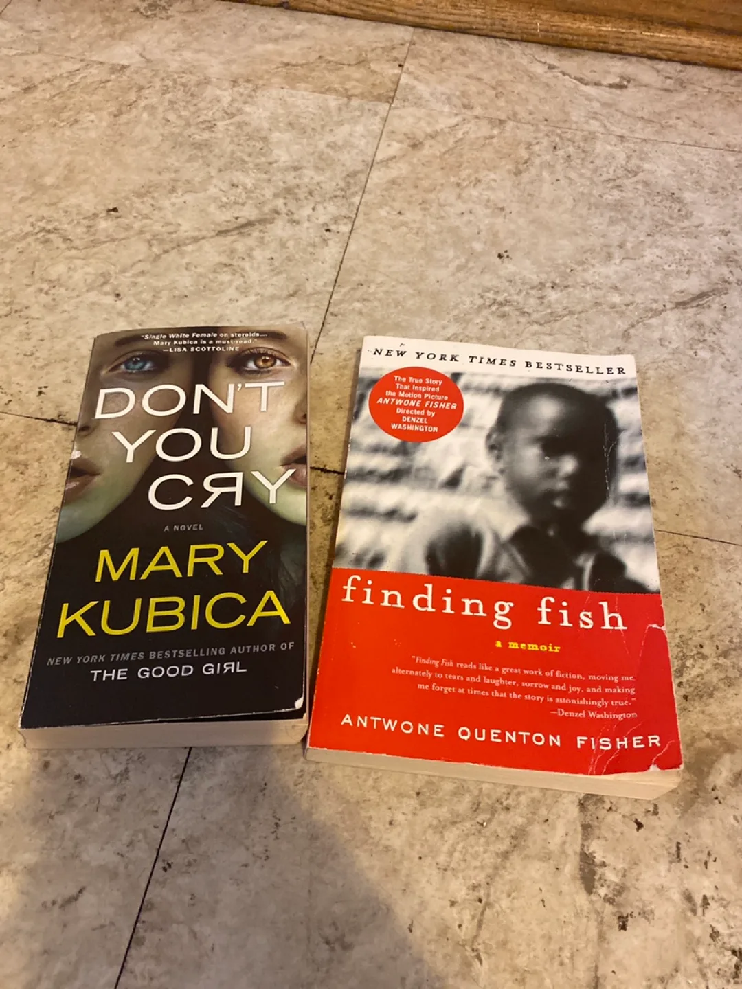 Books by Mary Kubica and Antwone Quenton Fisher thumbnail
