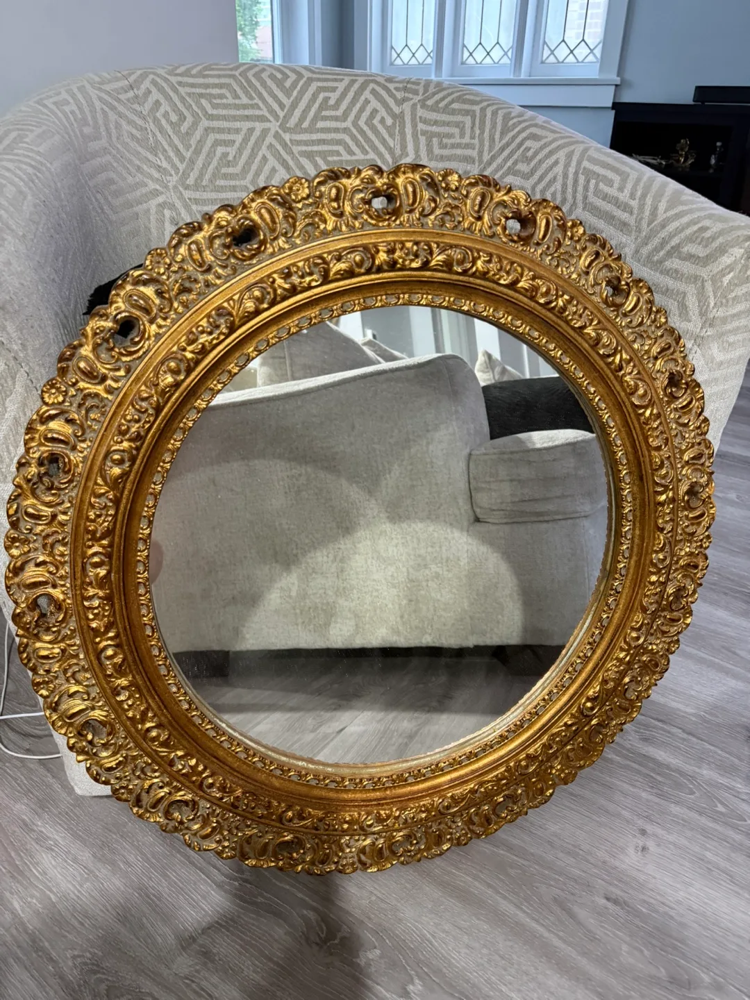 Antique Gold Framed Mirror thumbnail