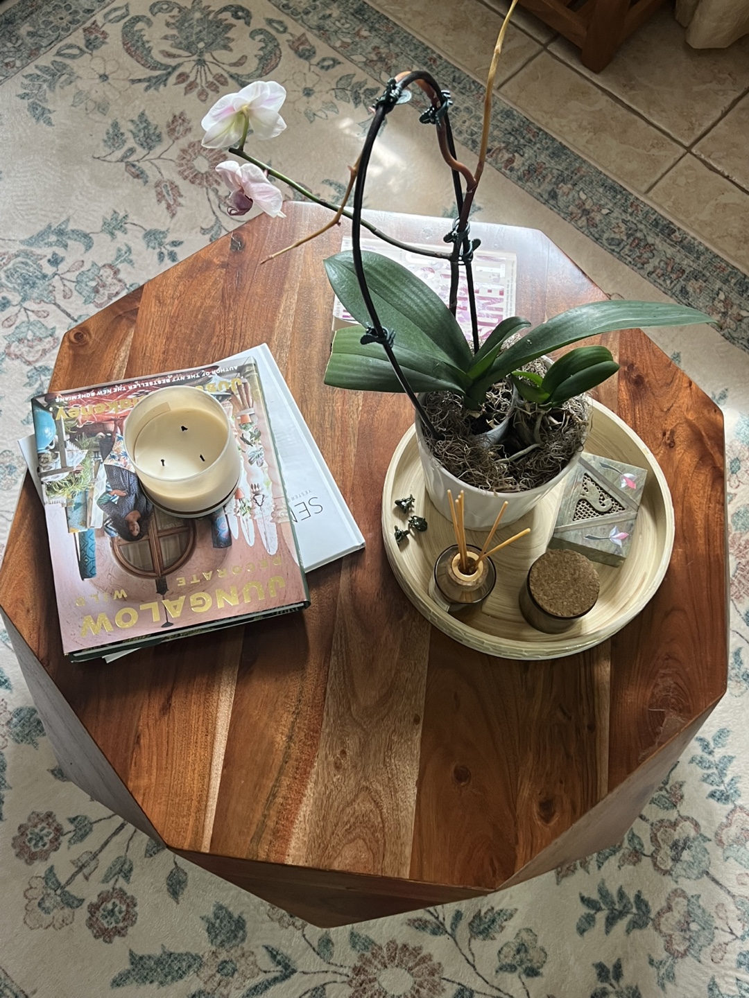 Wooden Octagon Coffee Table