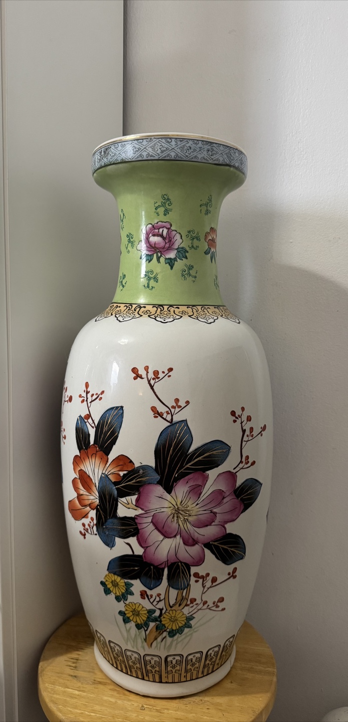 Vintage Large Floral Vase