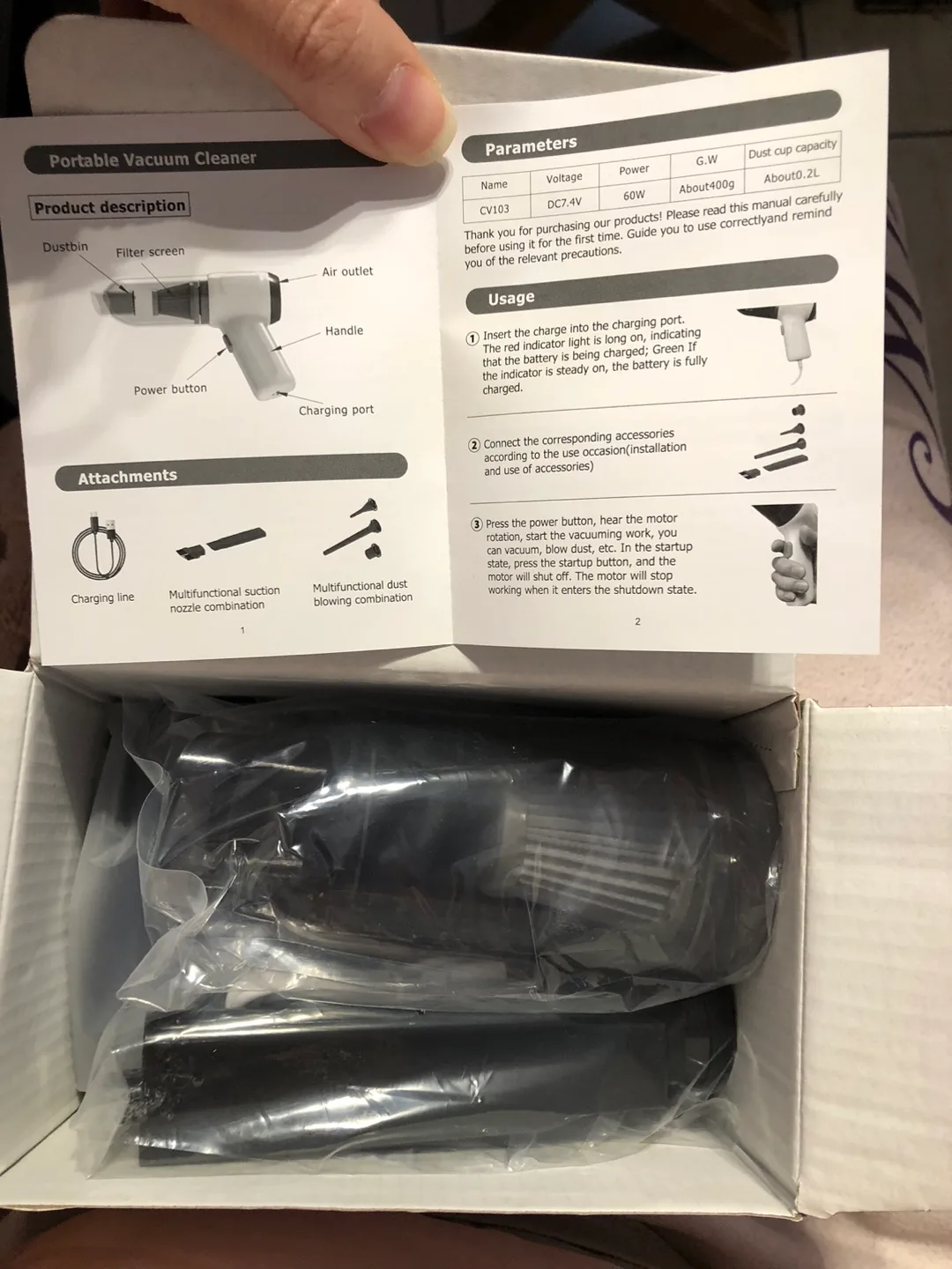 Mini Vacuum, Wireless Handheld Car Vacuum Cleaner Rechargeable image indicator(2)