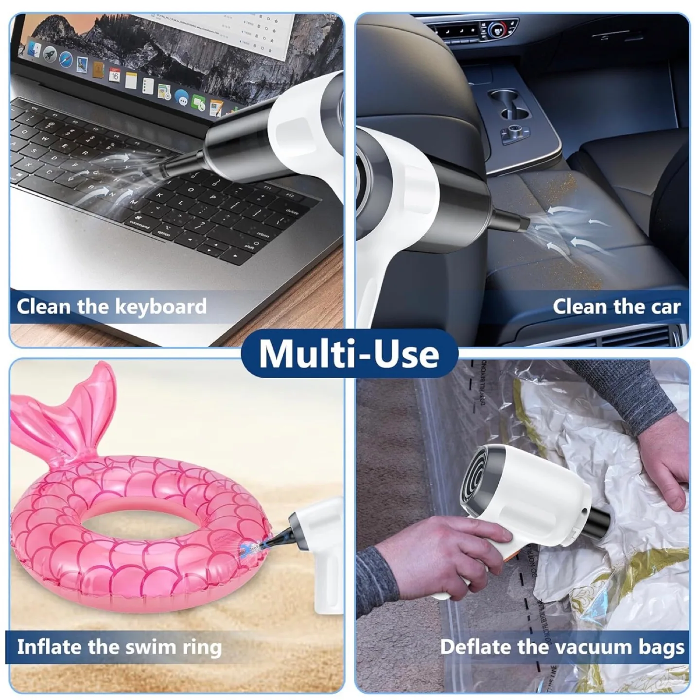 Mini Vacuum, Wireless Handheld Car Vacuum Cleaner Rechargeable image indicator(3)