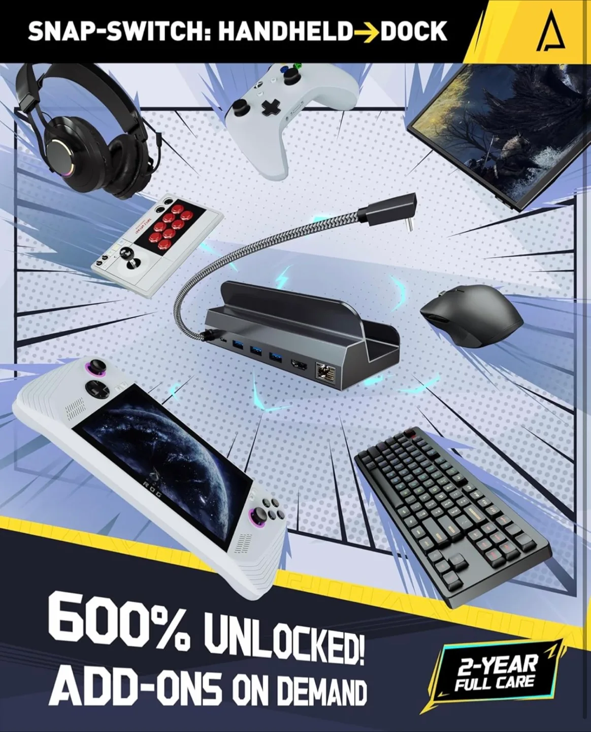 Maxonar 6-in-1 Gaming Docking Station image indicator(8)