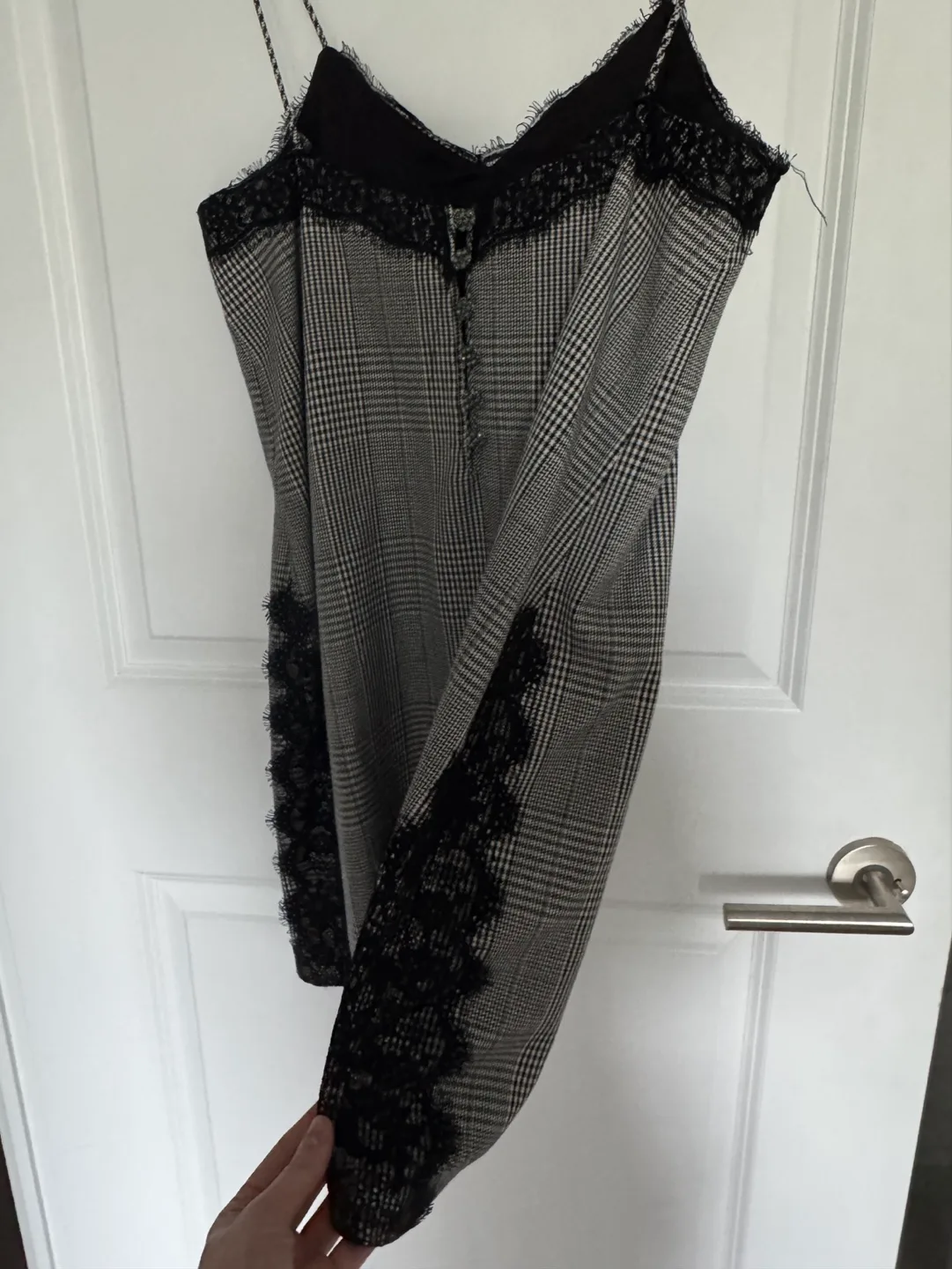 Black and white checkered Slip Dress, S image indicator(3)