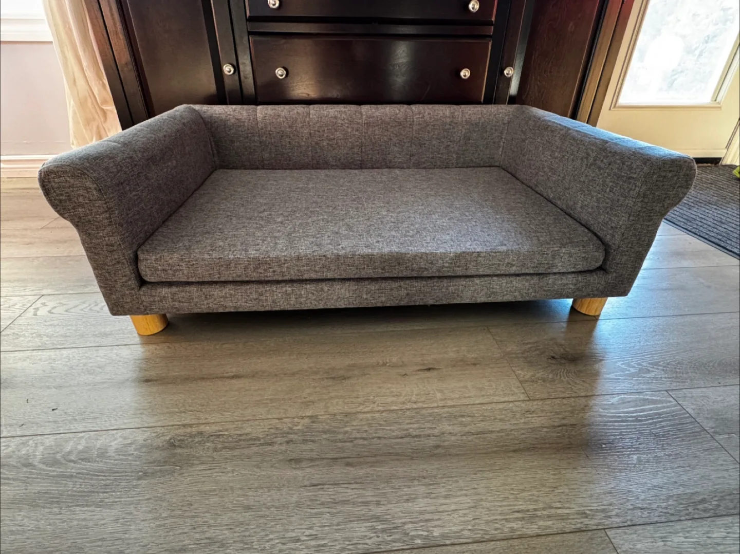 PAWHUT MODERN PET SOFA FOR MEDIUM DOG- DARK GREY thumbnail