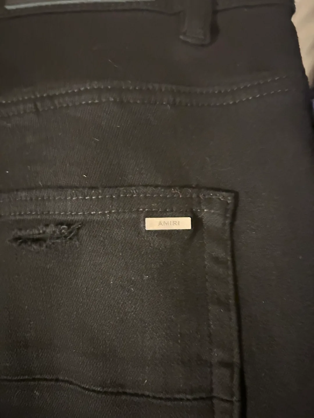 Amiri Black Rhinestone Embellished Denim Shorts image indicator(5)