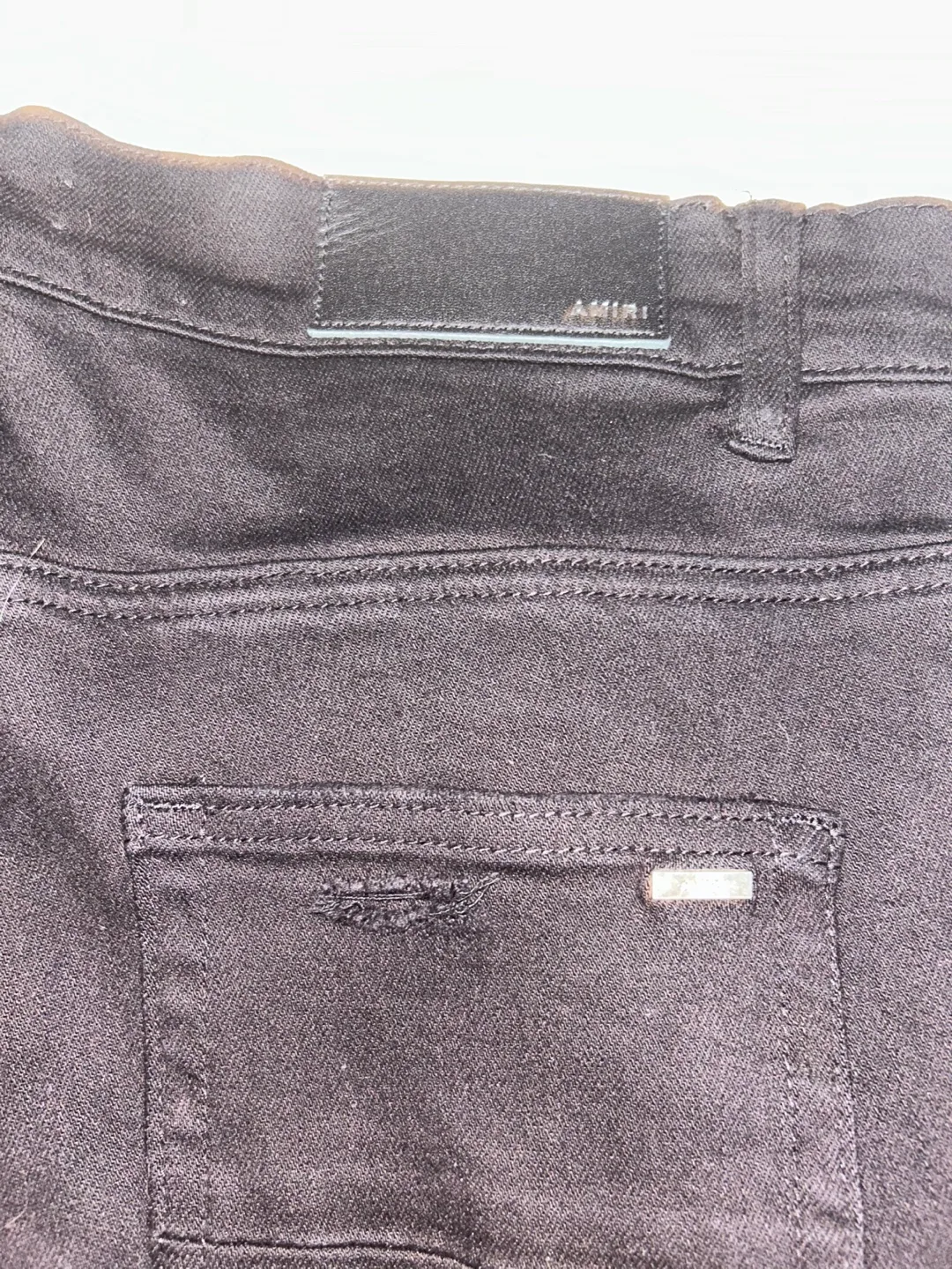 Amiri Black Rhinestone Embellished Denim Shorts image indicator(4)