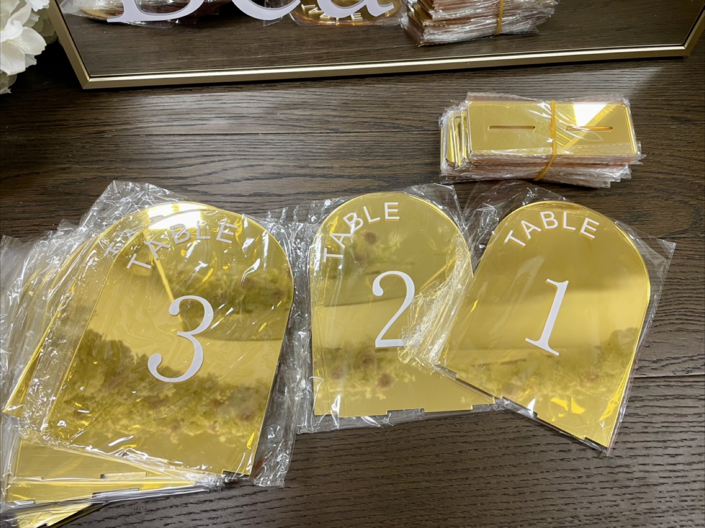 Acrylic Table Numbers 1-15