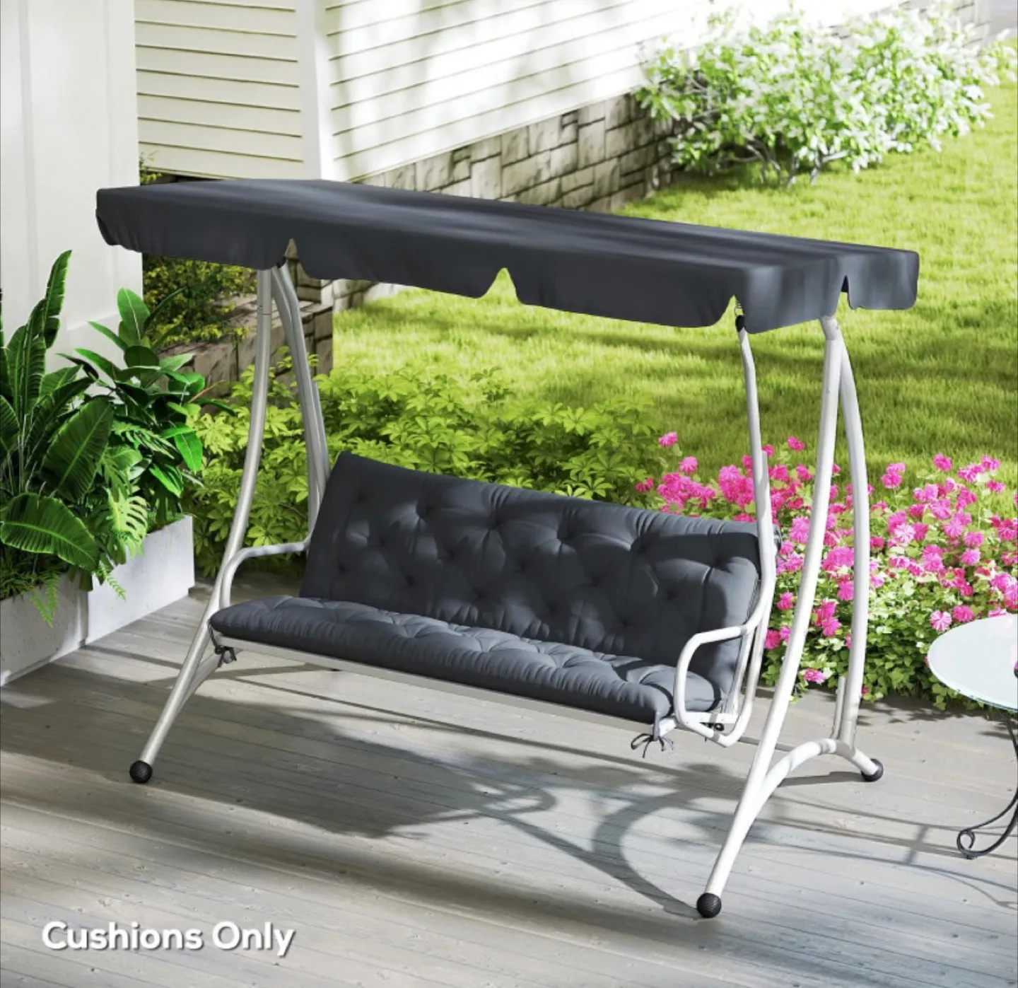 DARK GREY 3 SEAT BENCH REPLACEMENT CUSHION thumbnail