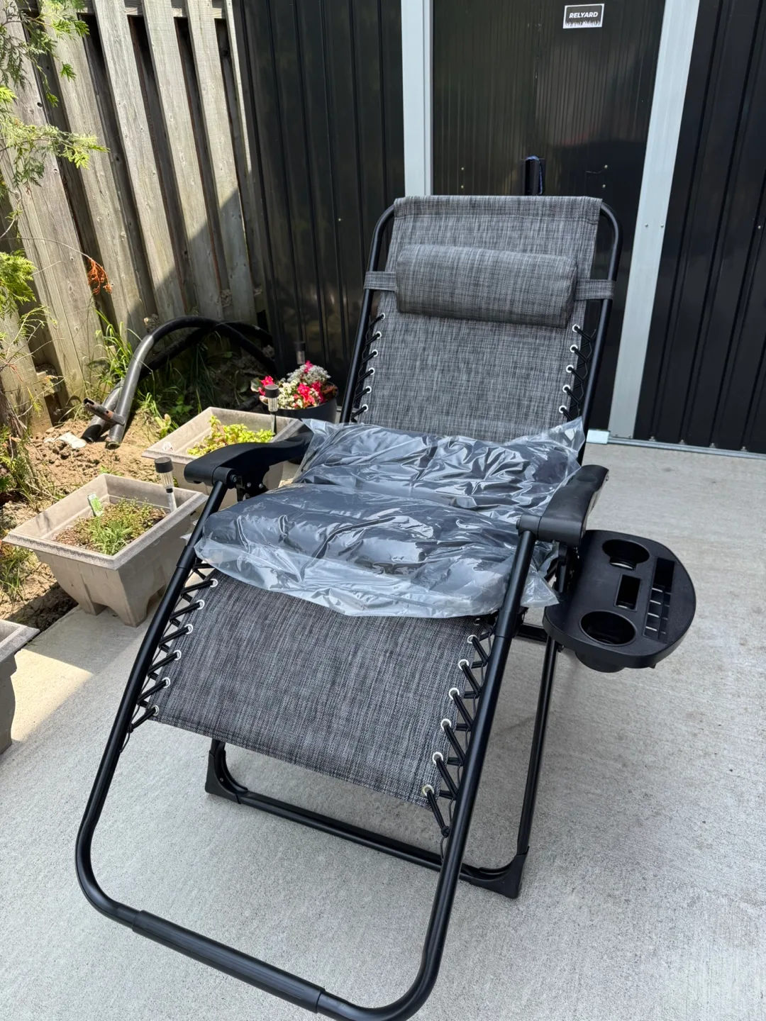 ZERO GRAVITY RECLINER LOUNGER W/ CUSHION &HEADREST thumbnail