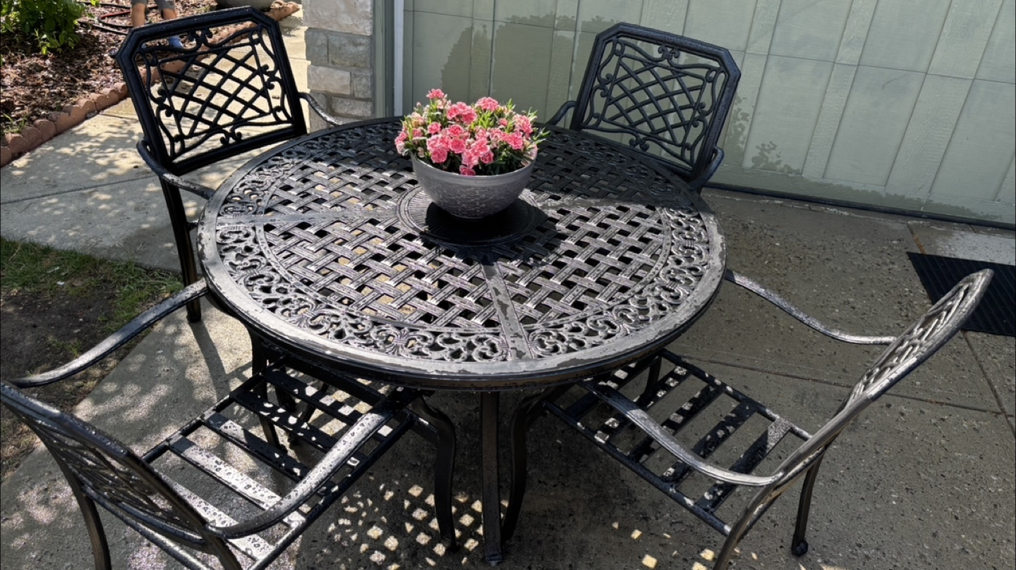 Outdoor patio set/ cast aluminum - photo 3