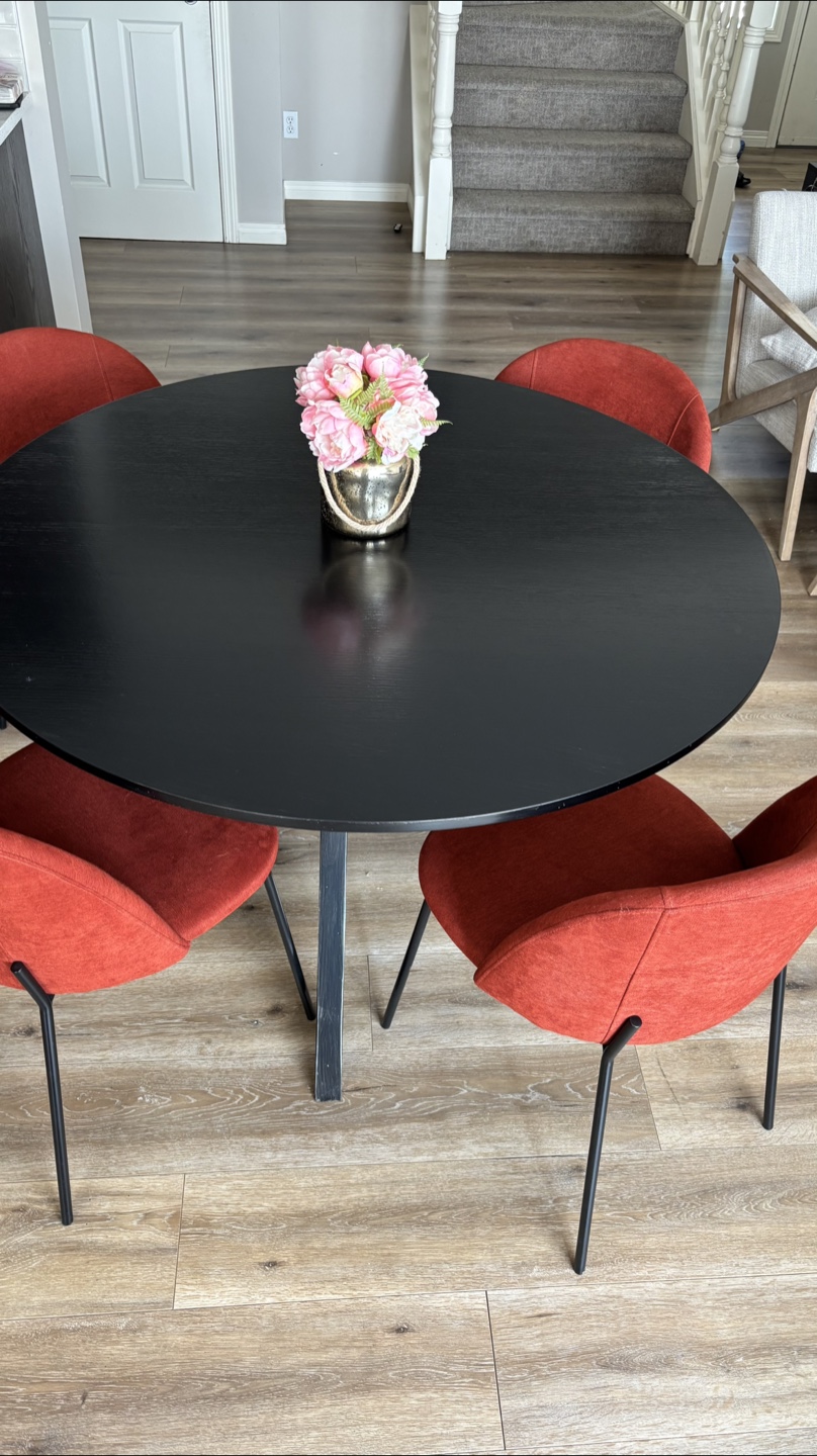 Modern Round Dining Table with Chairs - photo 3