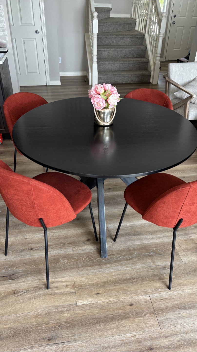 Modern Round Dining Table with Chairs - photo 2
