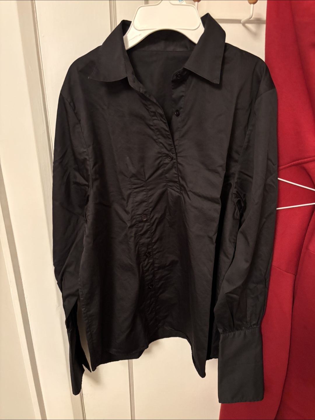 Black half button Shirt
