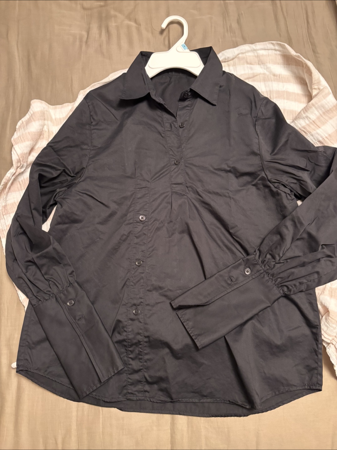 Black half button Shirt - photo 2
