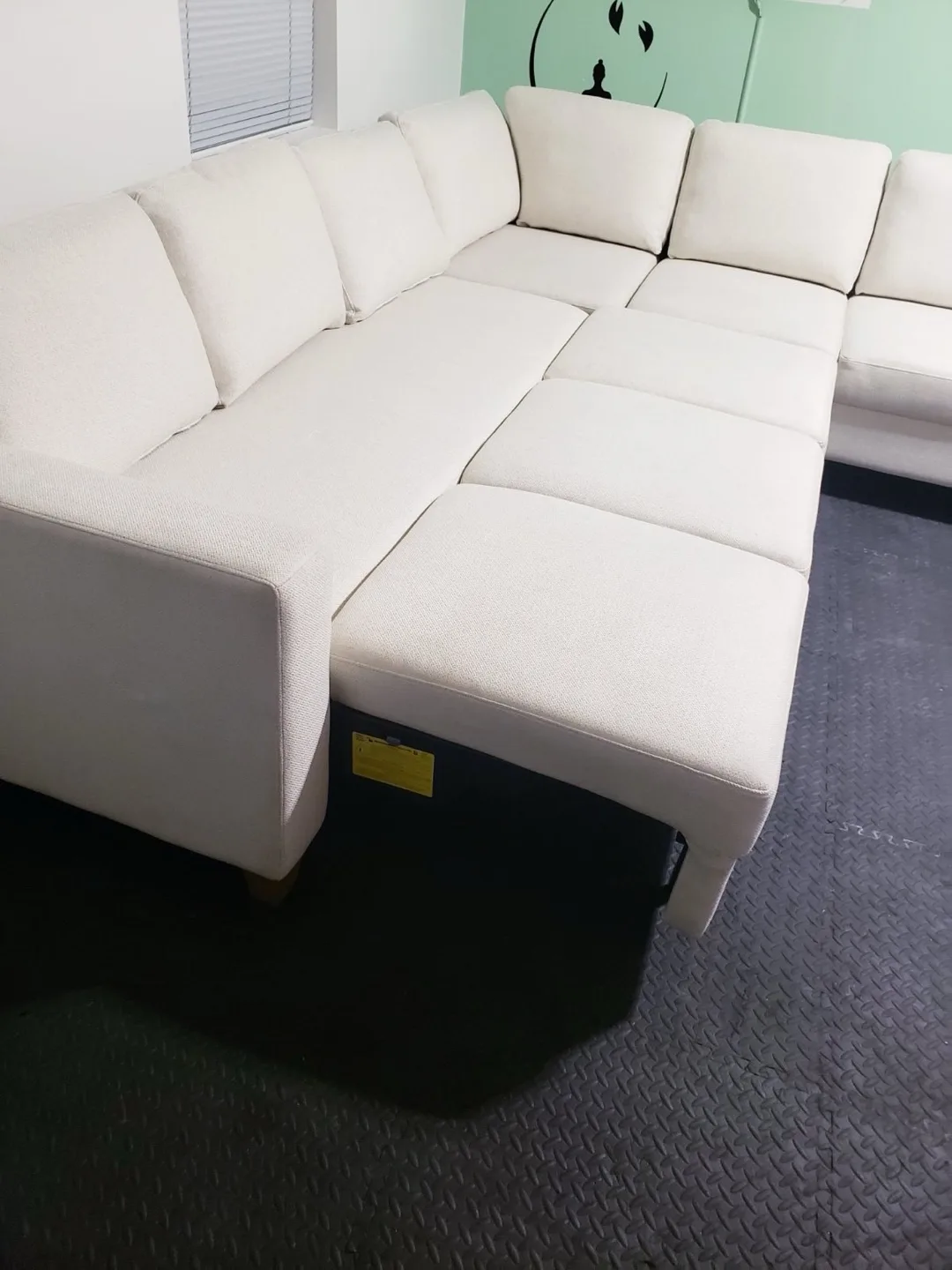 White Sectional Sofa / Bed  ( Delivery Available ) thumbnail