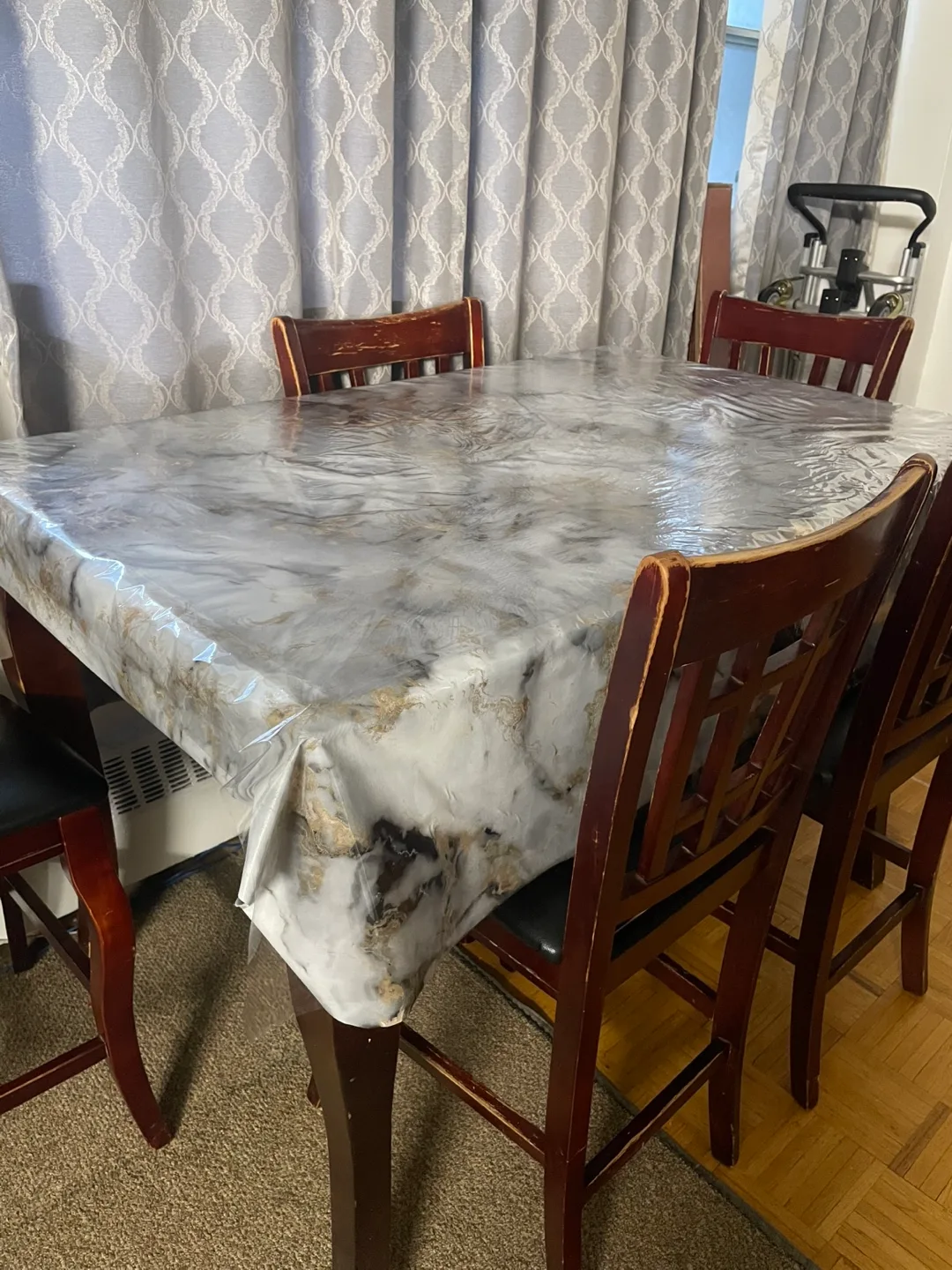 Wooden Dining table with chairs thumbnail