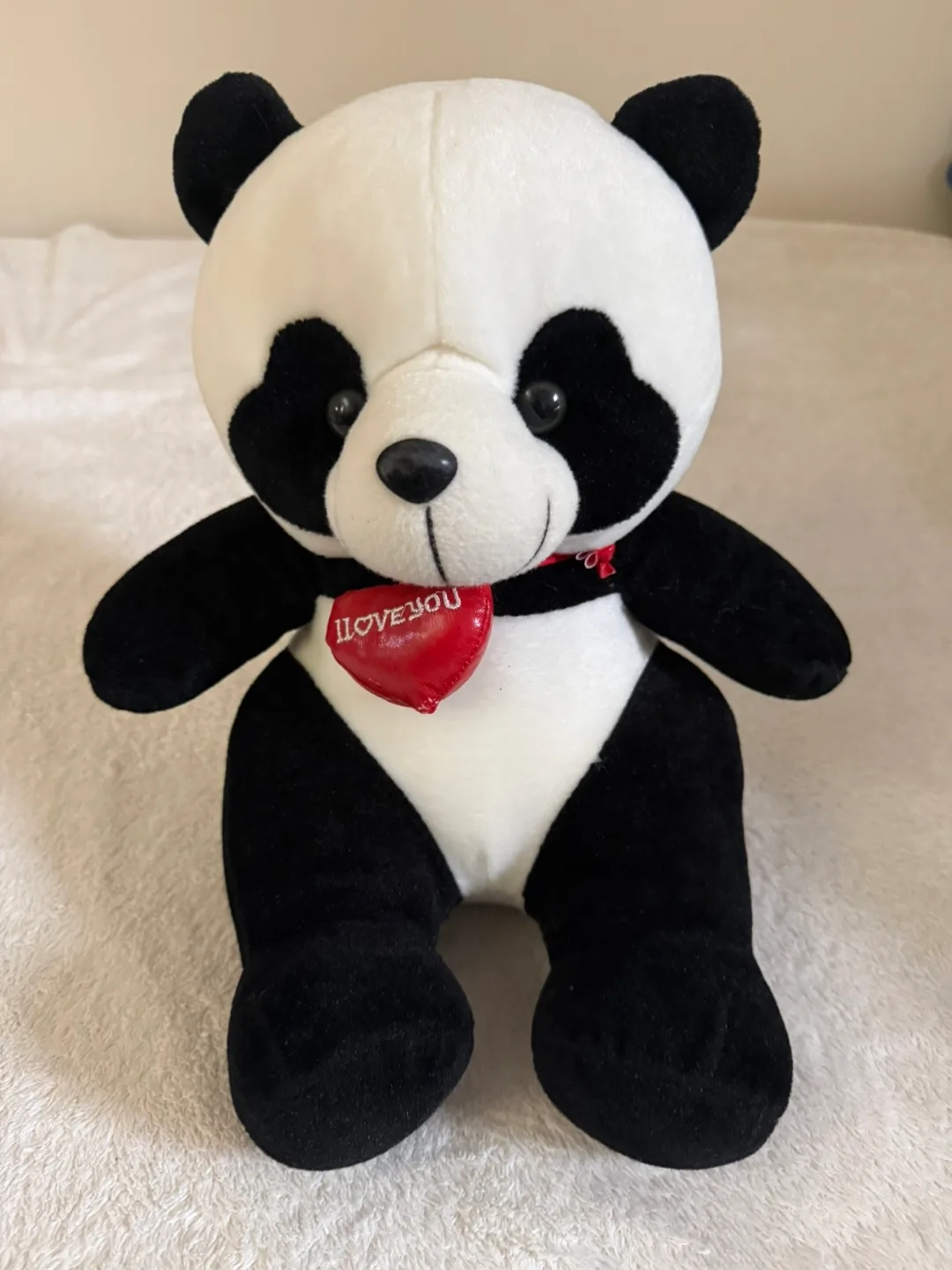 Panda Plush Toy with Red Heart thumbnail