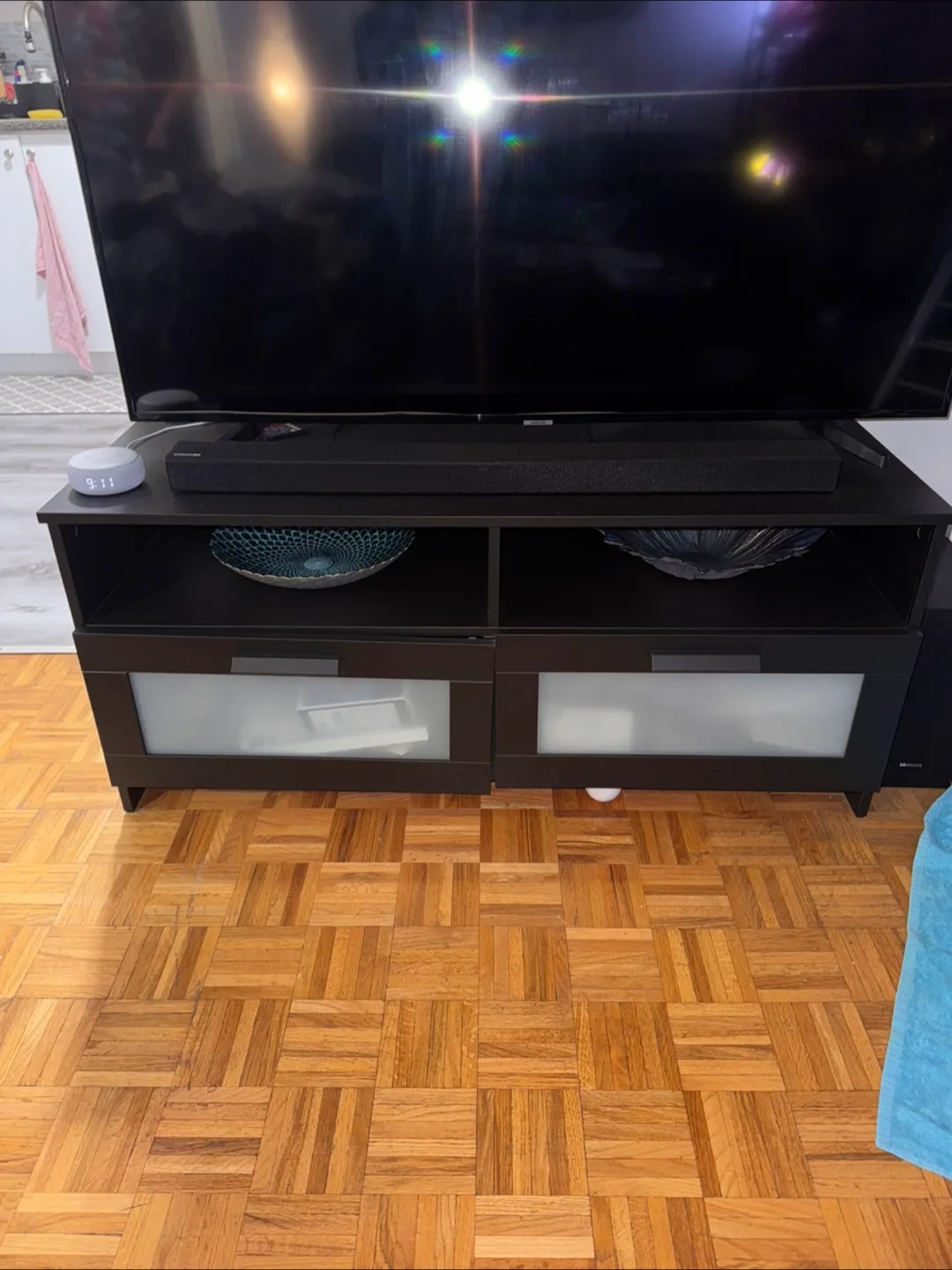 Black TV Stand with Storage from Ikea thumbnail