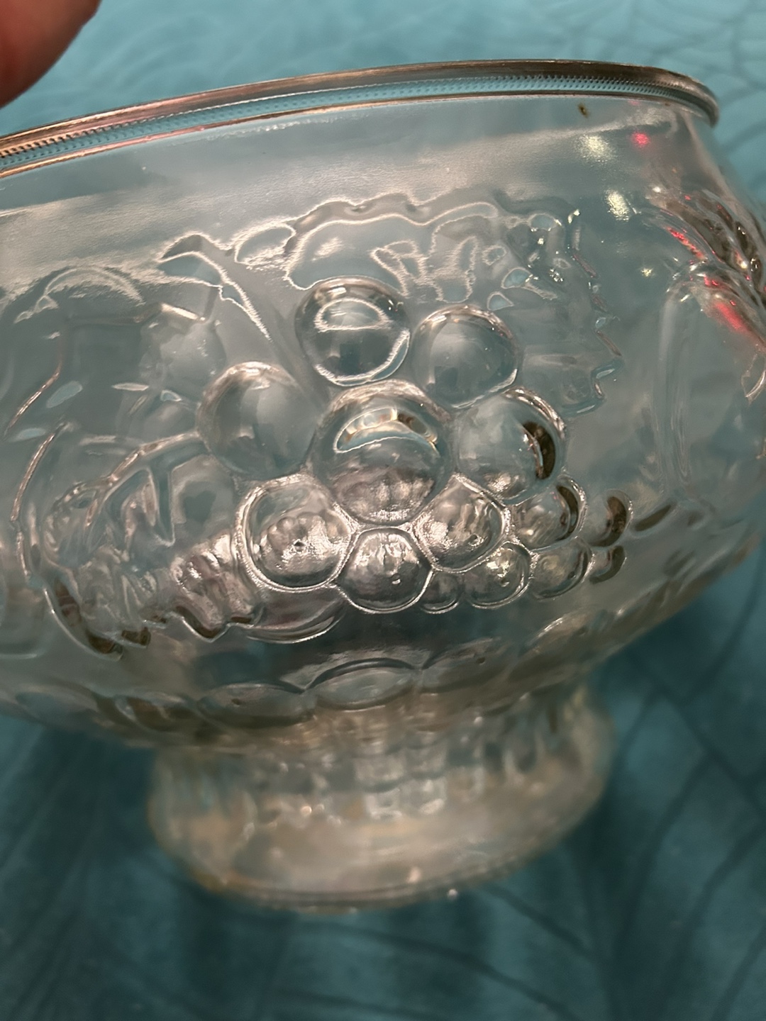 Vintage Glass punch bowl - photo 3