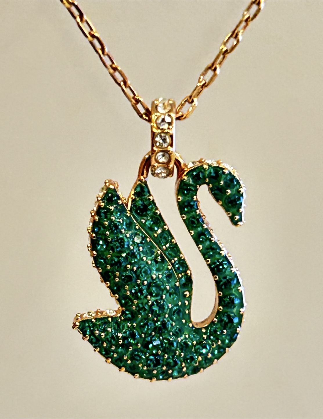 Swarovski Swan Pendant Necklace