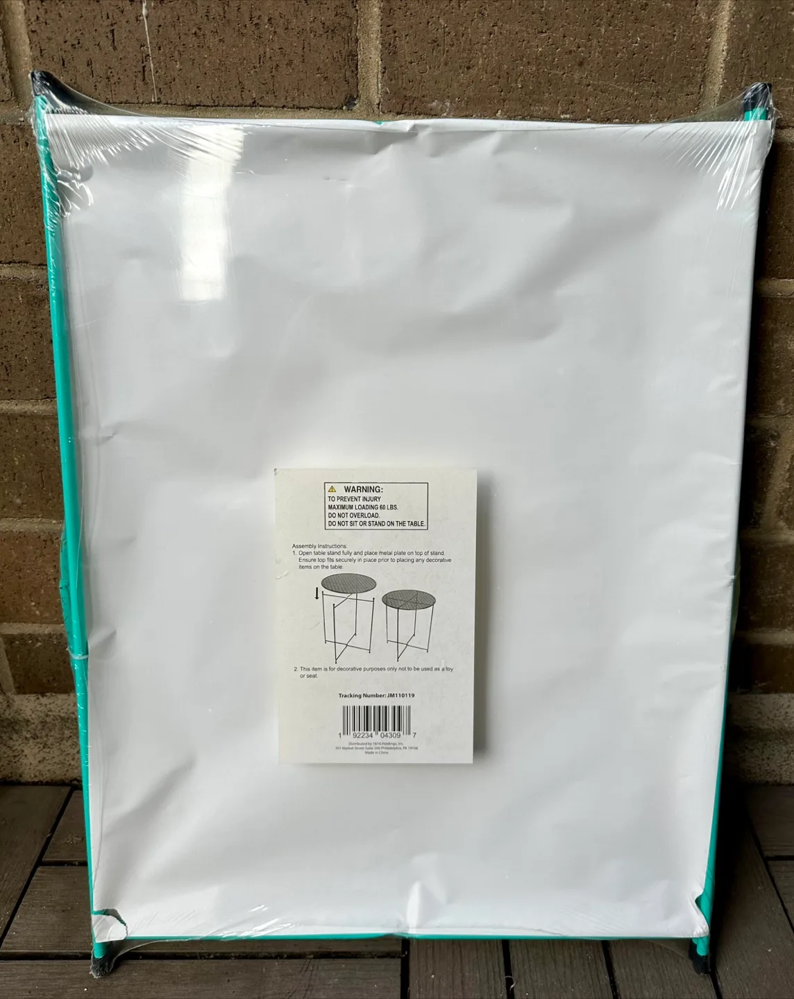 💚 NWT Metal Indoor/Outdoor Turquoise Decor Table Plant Stand image indicator(2)